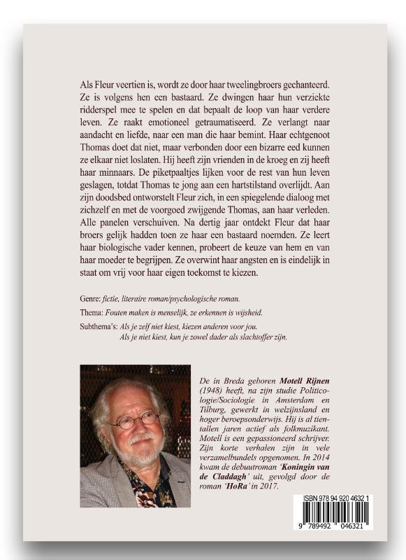 Achterkant van Fleur, een leven in de knop geknakt