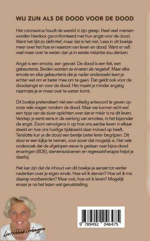 Achterkant van Wij zijn als de dood voor de dood