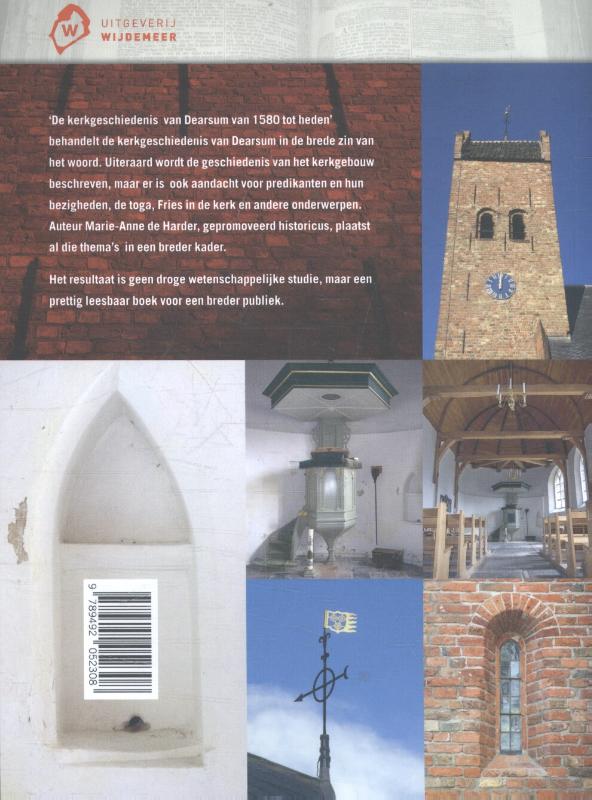 Achterkant van De kerkgeschiedenis van Dearsum van 1580 tot heden