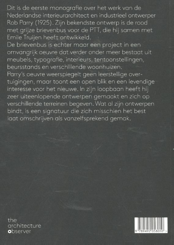 Achterkant van Rob Parry
