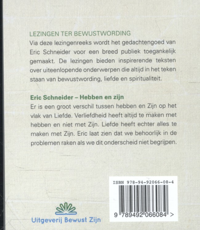 Achterkant van Hebben en zijn