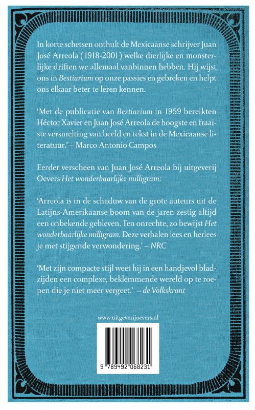 Achterkant van Bestiarium