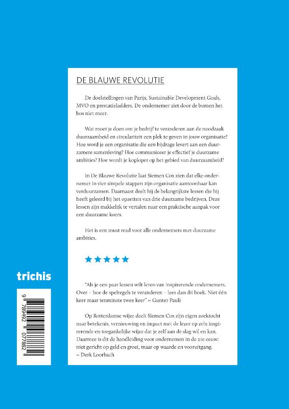 Achterkant van De blauwe revolutie
