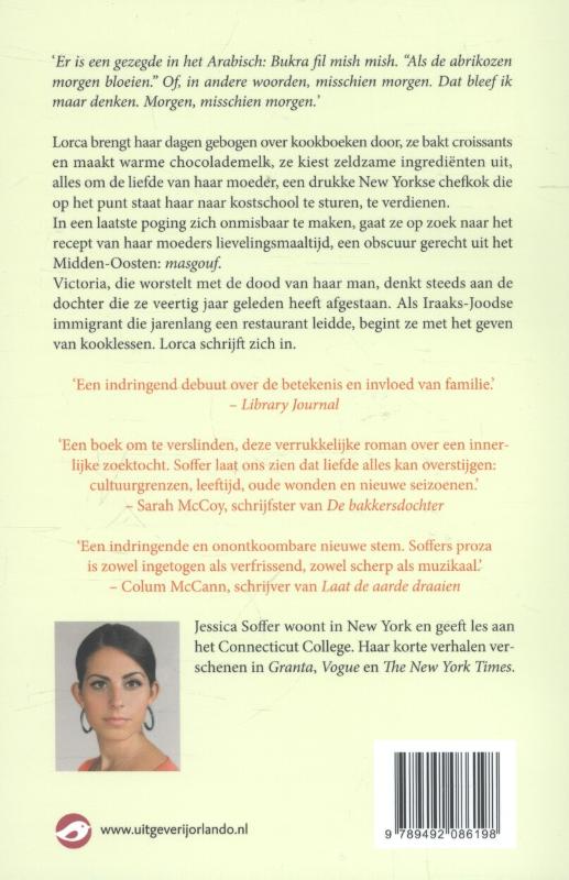 Achterkant van Als de abrikozen morgen bloeien