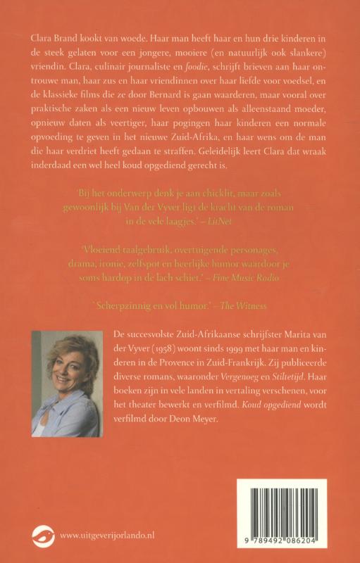 Achterkant van Koud opgediend