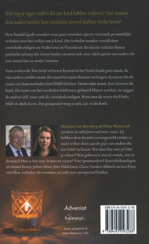 Achterkant van Noem mijn naam