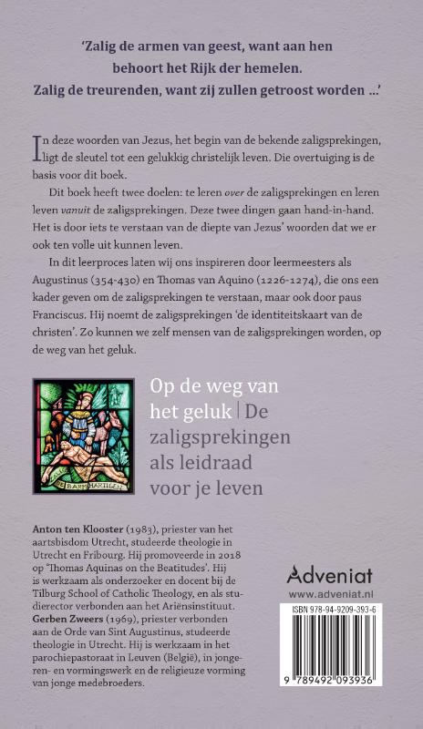 Achterkant van Op de weg van het geluk
