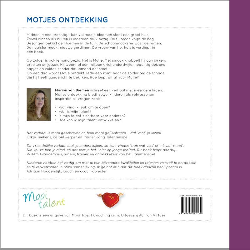Achterkant van Motjes ontdekking