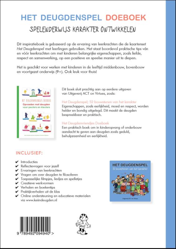 Achterkant van Het Deugdenspel Doeboek
