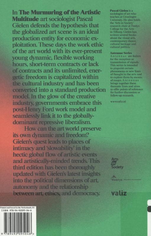 Achterkant van The murmuring of the artistic multitude