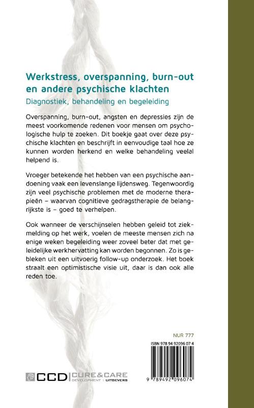 Achterkant van Werkstress, overspanning, burn-out en andere psychische klachten