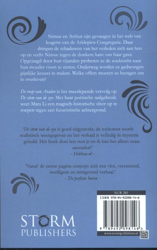 Achterkant van De roep van Avalon
