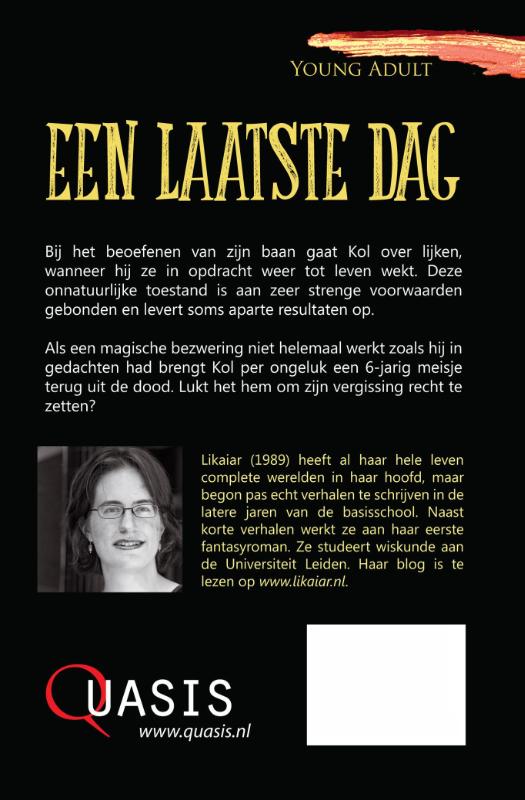Achterkant van Een laatste dag