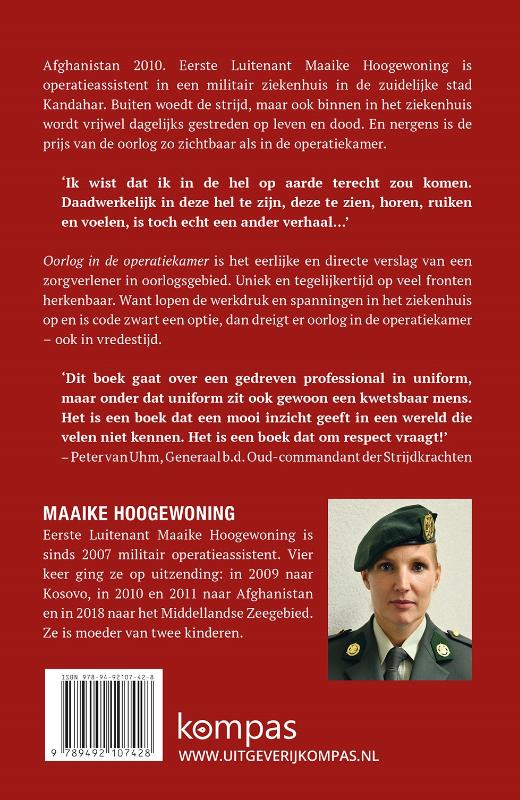 Achterkant van Oorlog in de operatiekamer