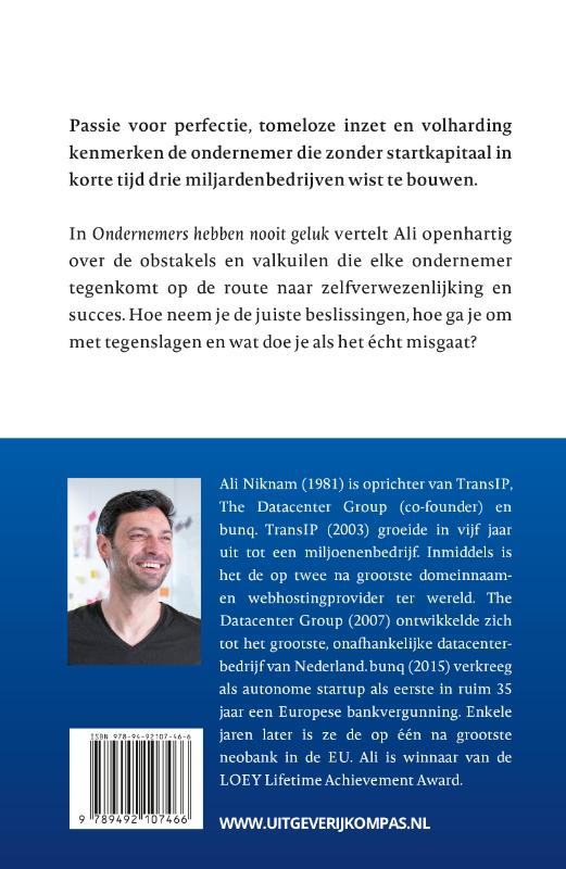 Achterkant van Ondernemers hebben nooit geluk