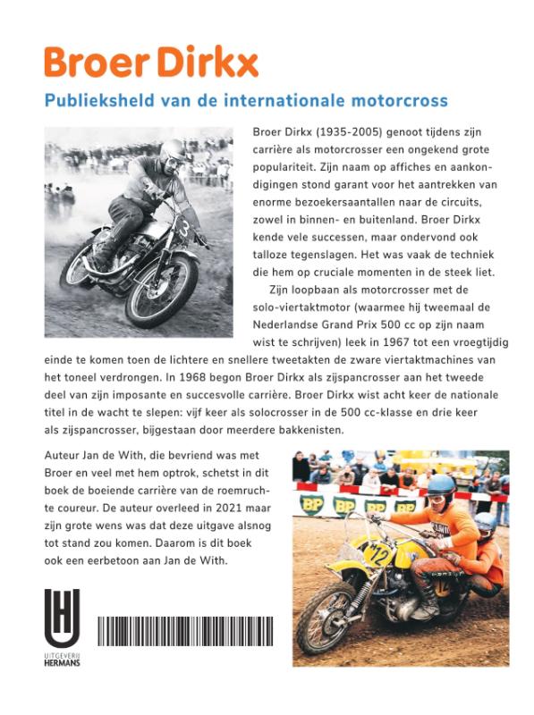 Achterkant van Broer Dirkx - Publieksheld van de internationale motorcross