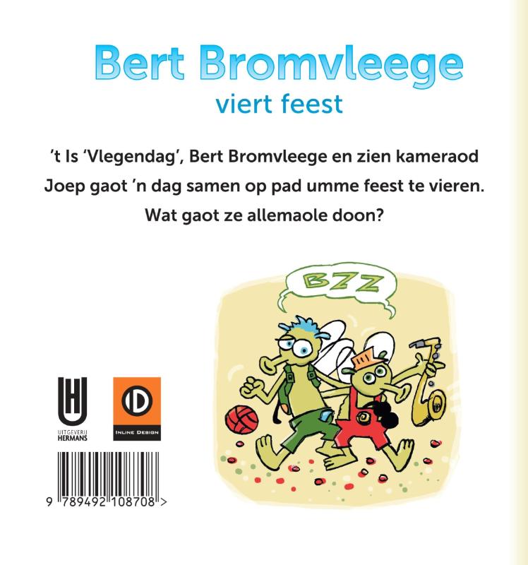 Achterkant van Bert Bromvleege viert feest