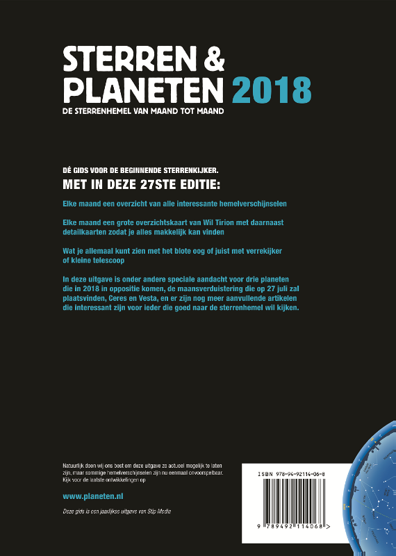 Achterkant van Sterren & planeten 2018