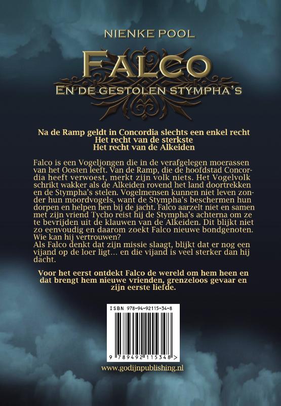 Achterkant van Falco en de gestolen Stympha's