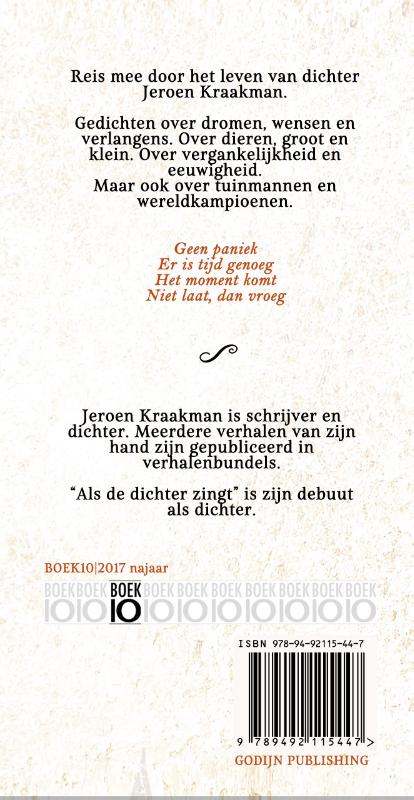 Achterkant van Als de dichter zingt