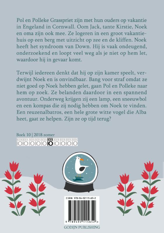 Achterkant van De lamp, de sneeuwbol en het kompas