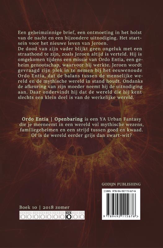 Achterkant van Ordo Entia