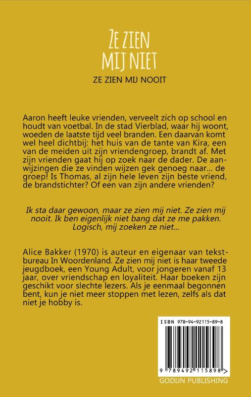 Achterkant van Ze zien mij niet