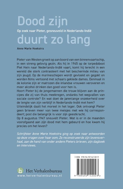 Achterkant van Dood zijn duurt zo lang