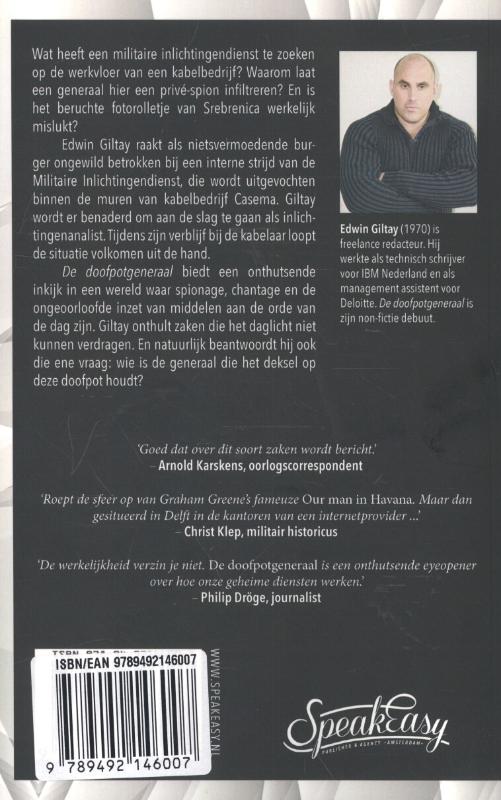 Achterkant van De doofpotgeneraal