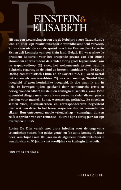 Achterkant van Einstein & Elisabeth