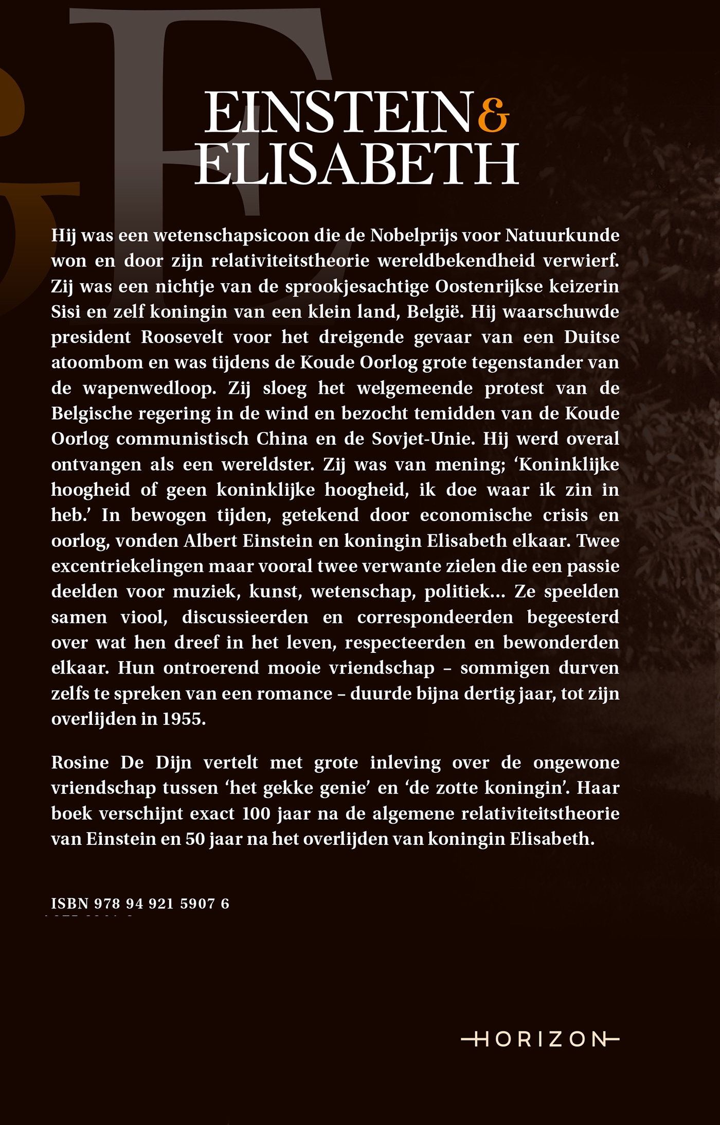 Achterkant van Einstein & Elisabeth