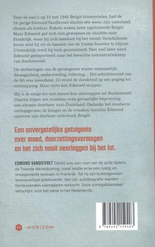 Achterkant van Ik was de enige die ontsnapte uit Buchenwald
