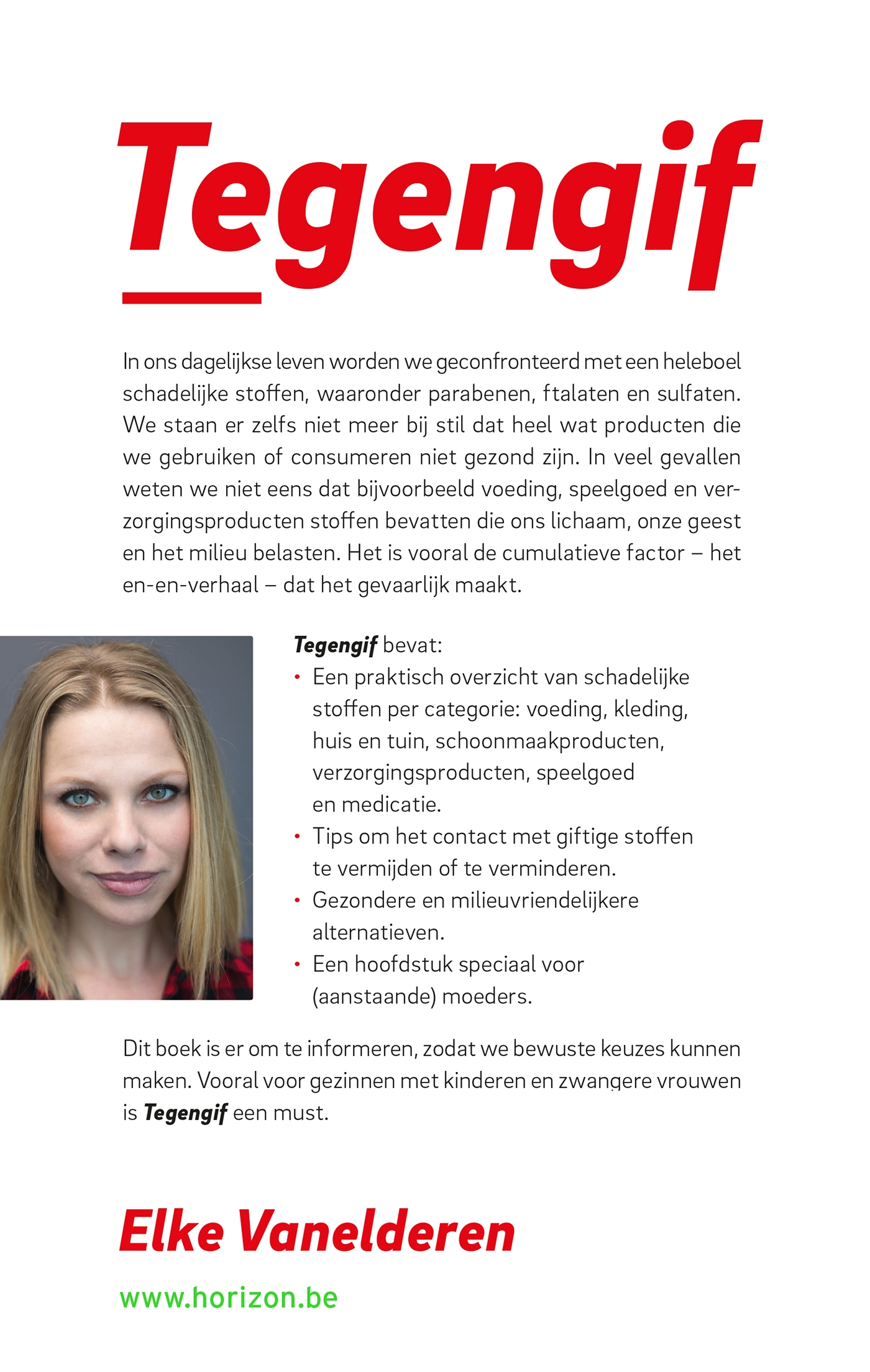Achterkant van Tegengif