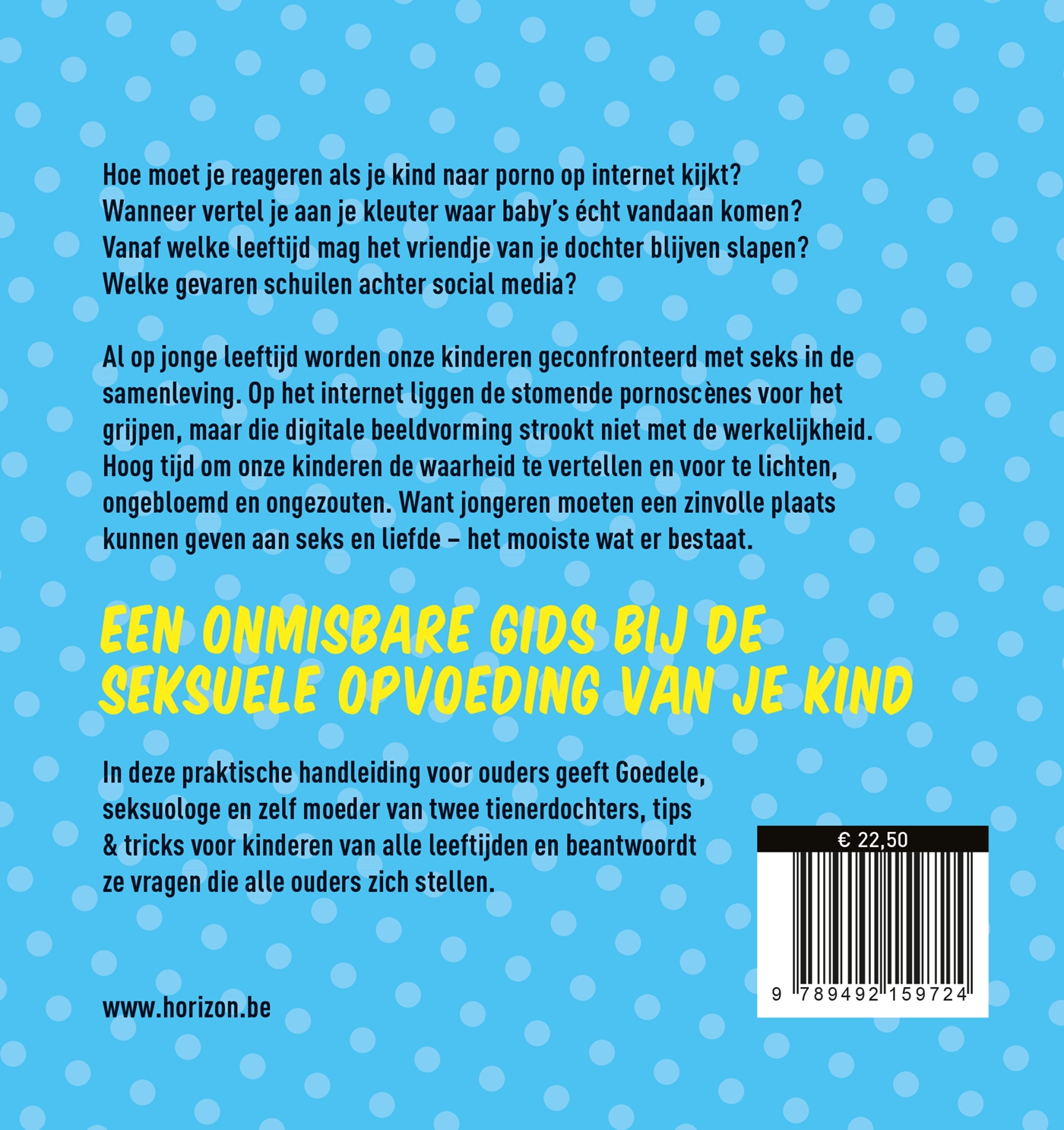 Achterkant van Help mijn kind denkt aan seks!