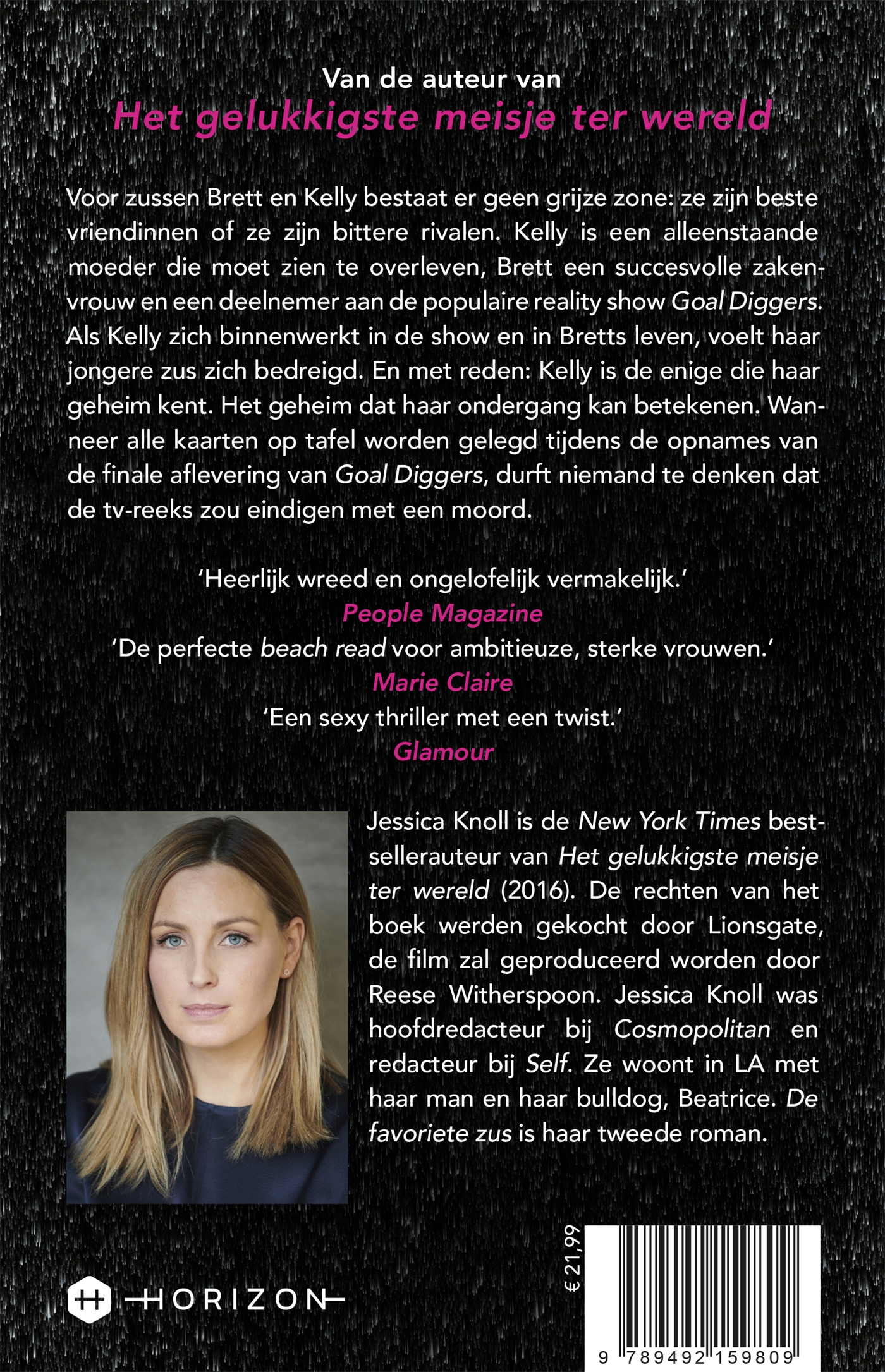 Achterkant van De favoriete zus
