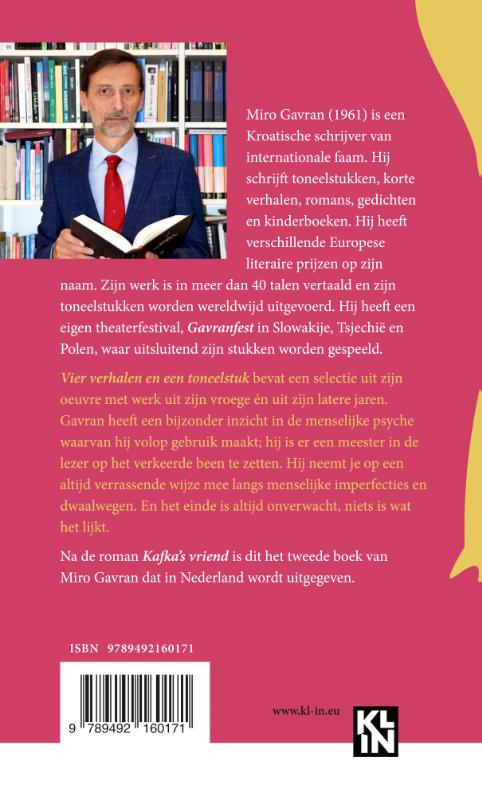 Achterkant van Vier verhalen en een toneelstuk