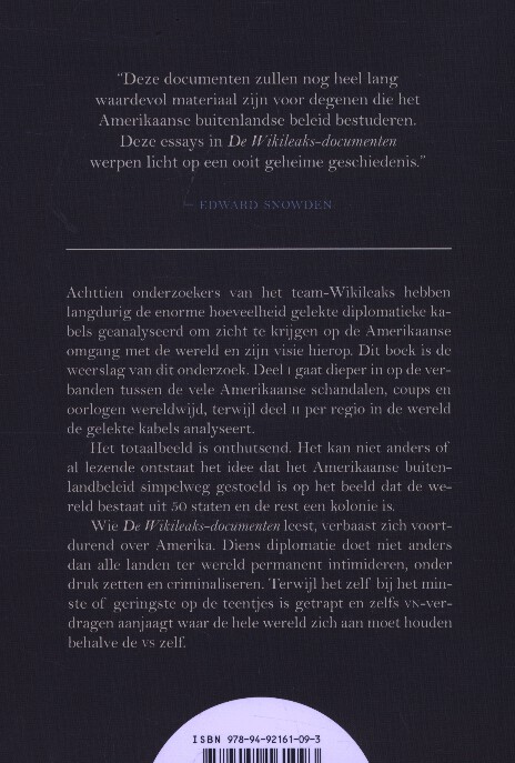 Achterkant van De Wikileaks documenten