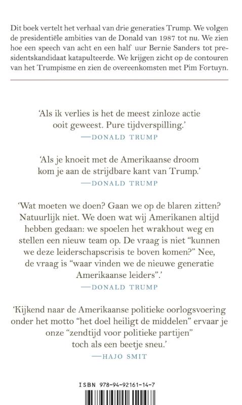 Achterkant van Donald Trump