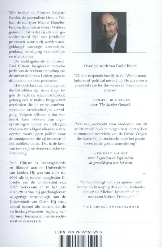 Achterkant van Bardot, Fallaci, Houellebecq en Wilders