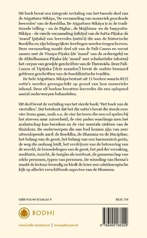 Achterkant van 2 Het boek van de viertallen (Catukka-Nipata)