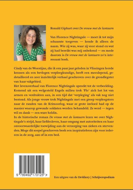 Achterkant van De vrouw met de lantaarn