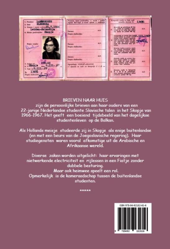Achterkant van Brieven naar huis