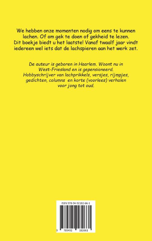 Achterkant van Gekheid