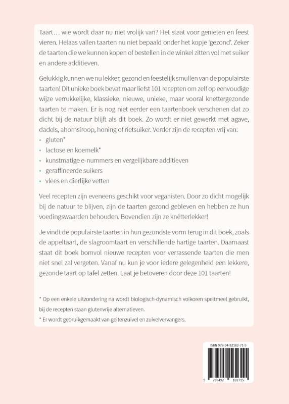 Achterkant van Het 101 taartenboek