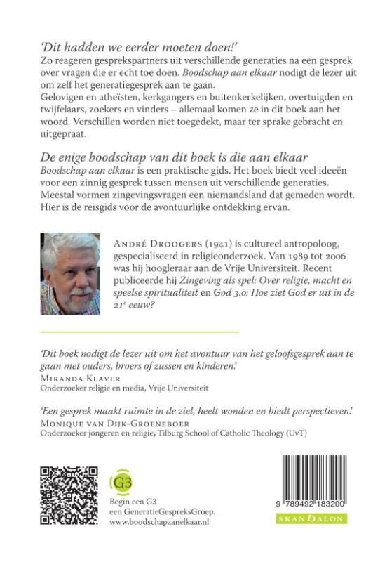 Achterkant van Boodschap aan elkaar