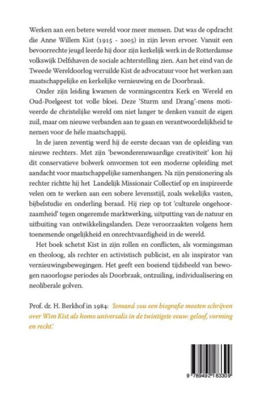 Achterkant van Een vrije vogel met een helder lied
