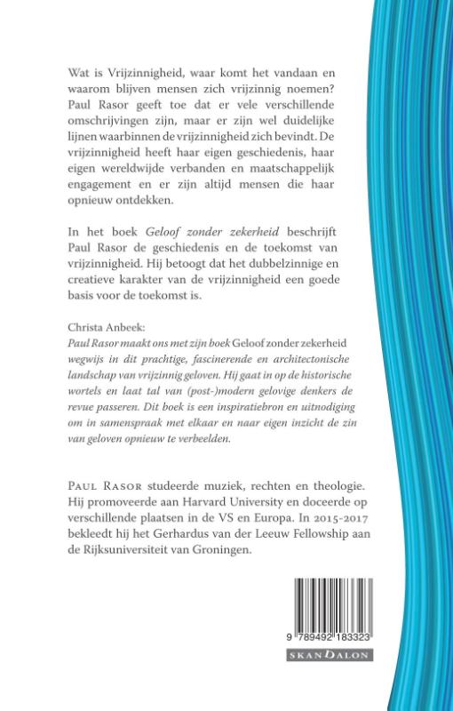 Achterkant van Geloof zonder zekerheid