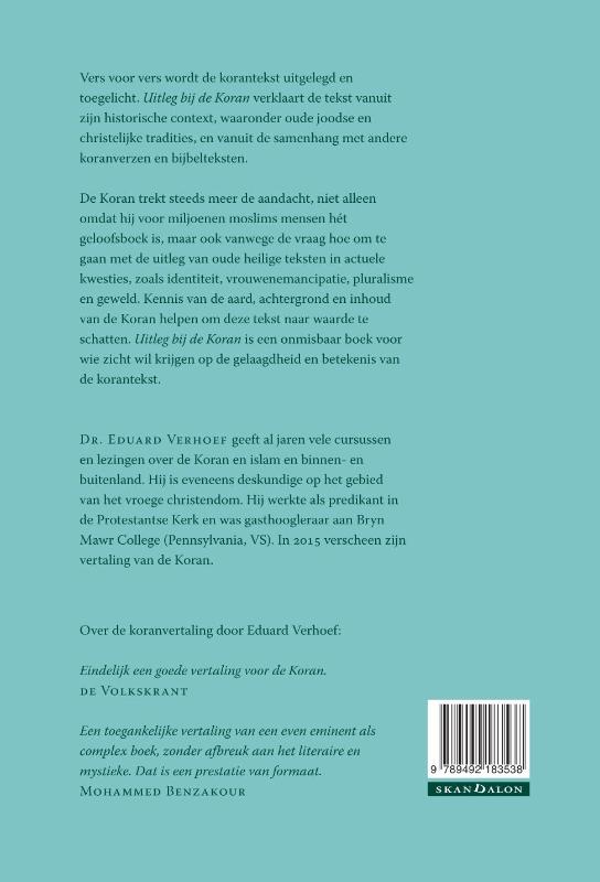 Achterkant van Set Koran + Uitleg bij de Koran