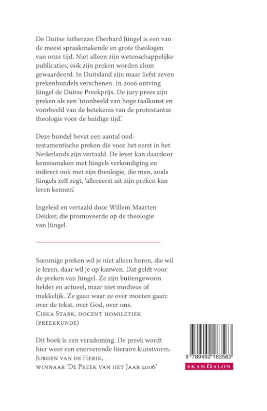Achterkant van Lutherse preken bij het Oude Testament