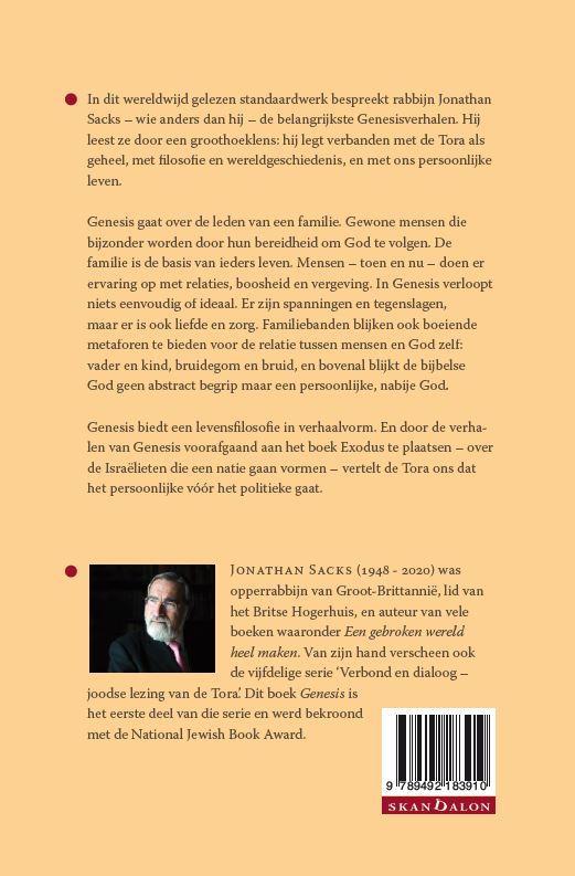 Achterkant van Genesis, boek van het begin